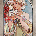 Flower by Alphonse Mucha Art Nouveau Vingtage Art